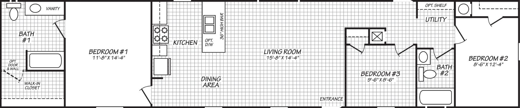 The lux (16723p) floor plan home features