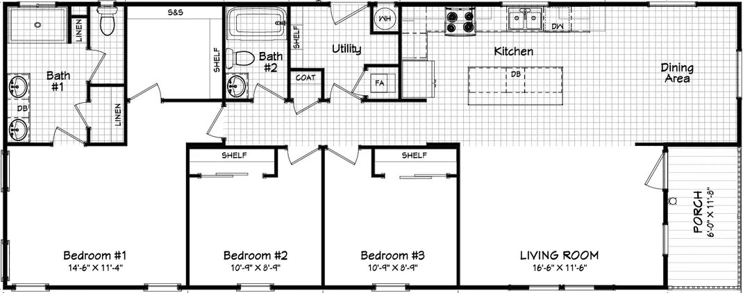 Coronado 24603b floor plan home features