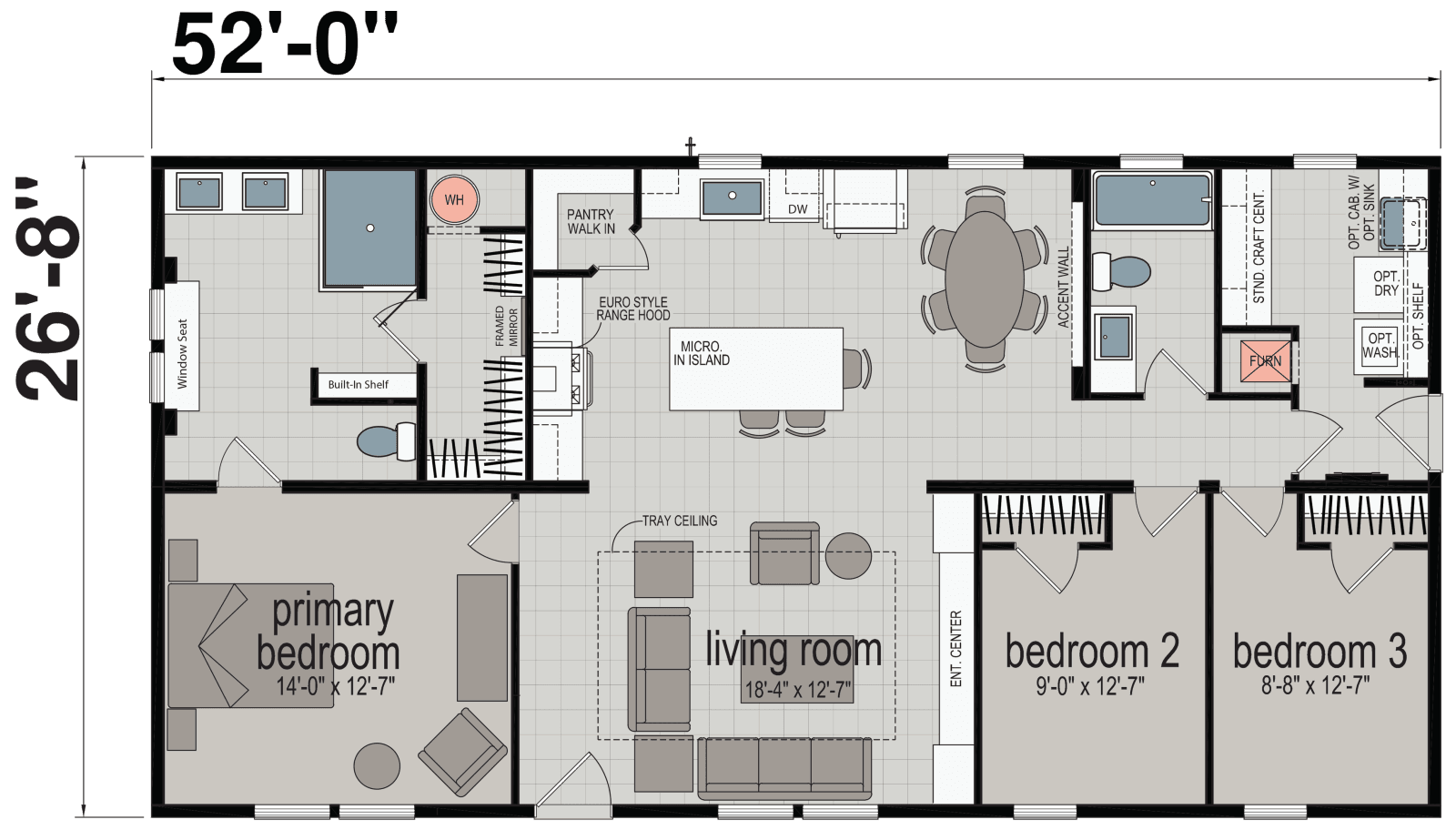Elevate 52 floor plan home features