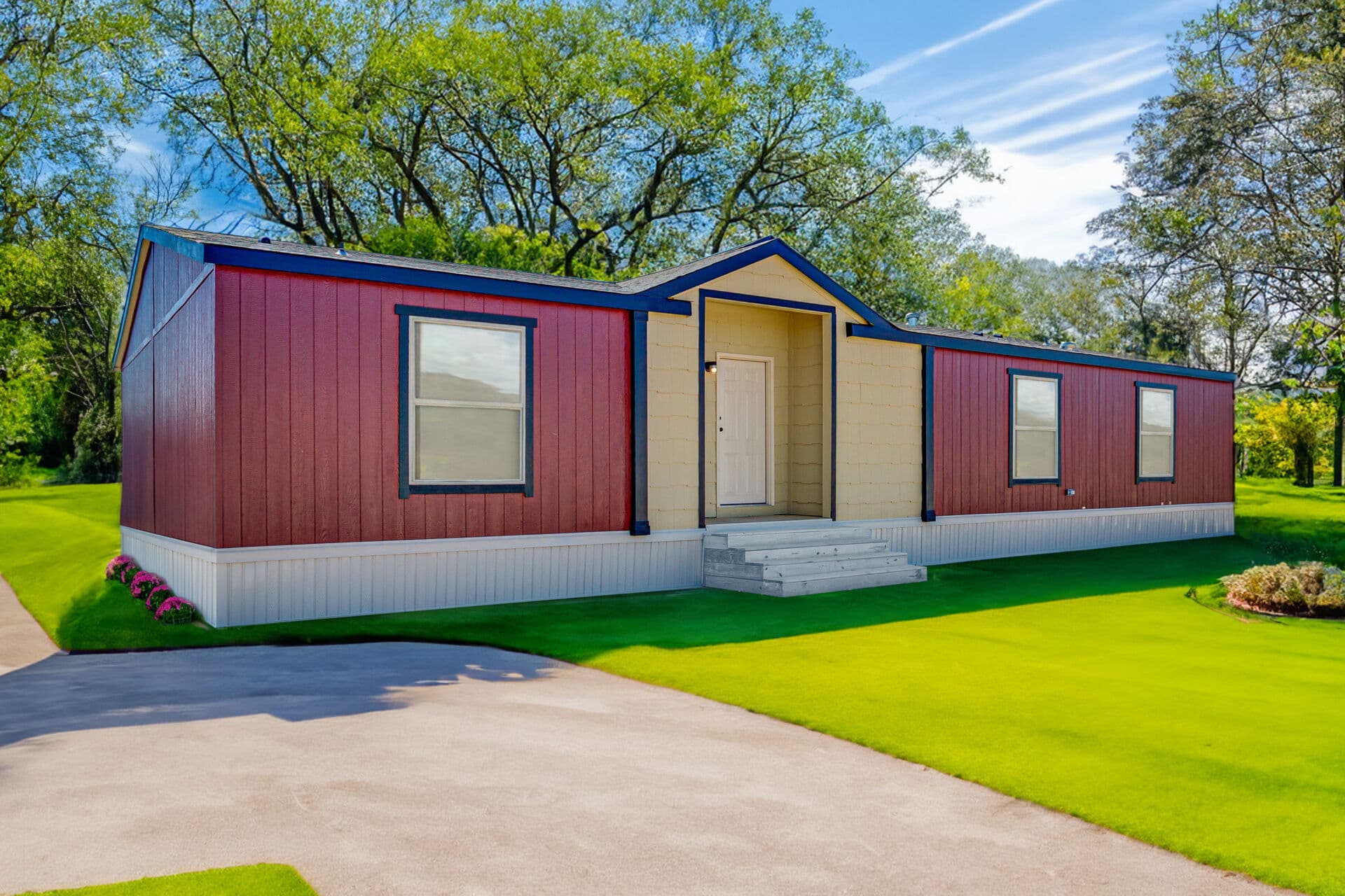 Doublewide c-32×64-32c hero, elevation, and exterior home features