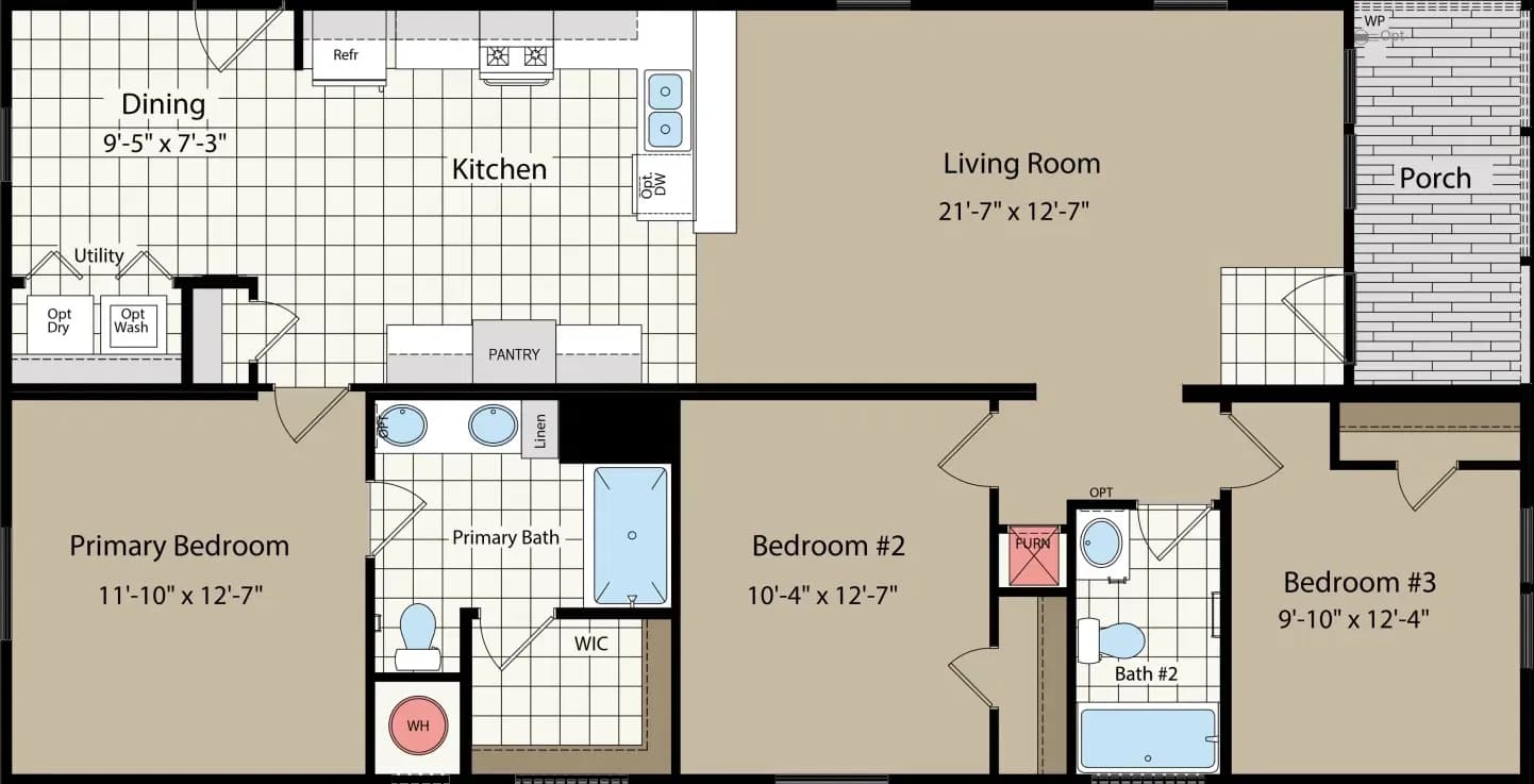 Champion select hero and floor plan home features