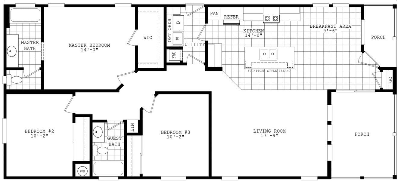 Durango porch homes 28603d floor plan cropped home features