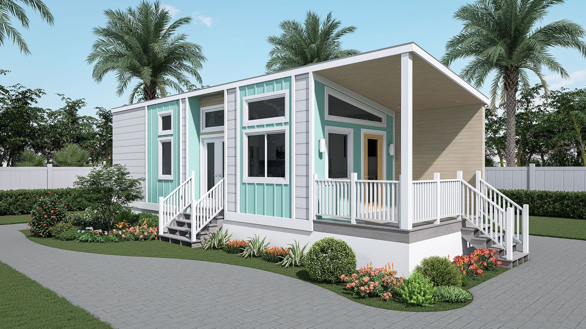 Naples hero, elevation, and exterior home features