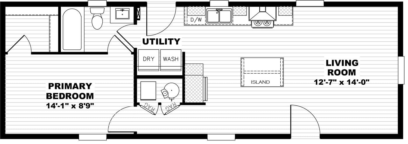 Yesterday floor plan home features