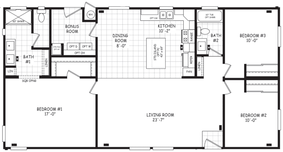 Edge 28523a floor plan home features