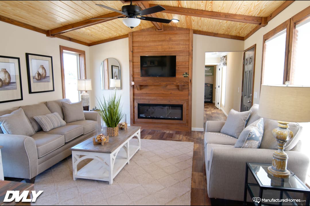 The lodge interior home features