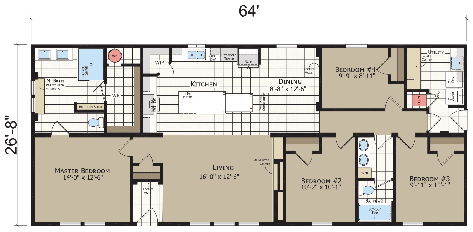 Catena ct4644b floor plan home features