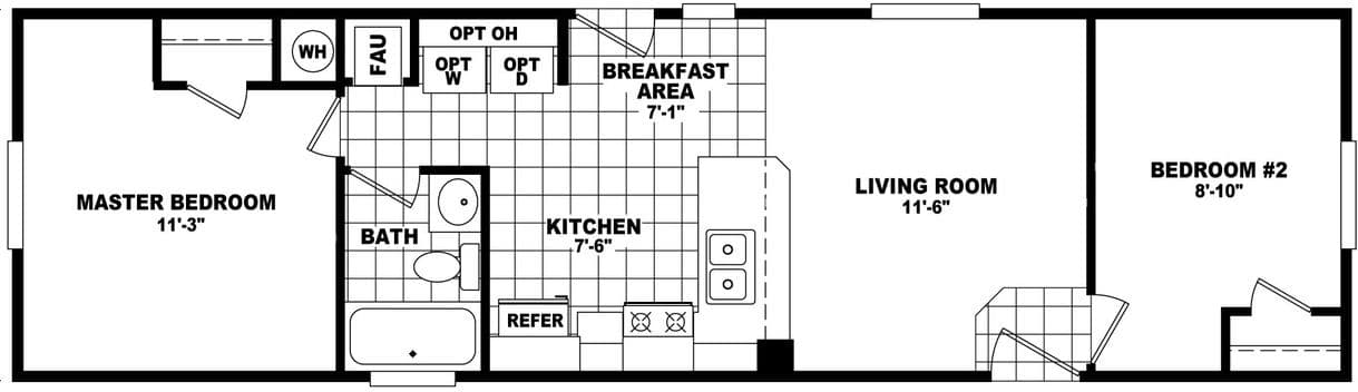 Economy plus 14482a floor plan home features