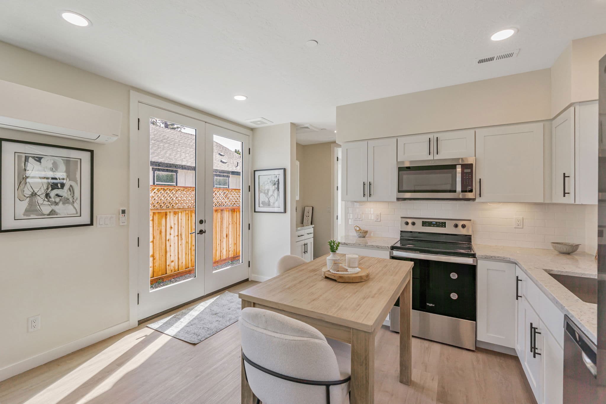 The communal kitchen home features