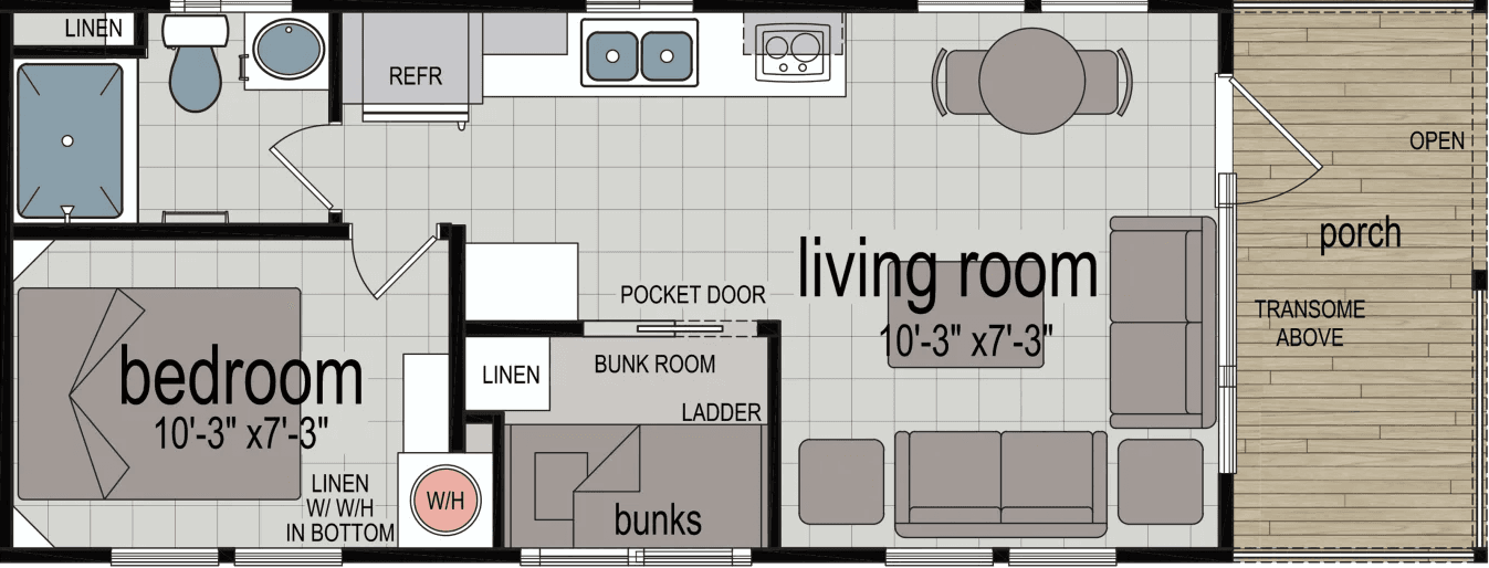 Apsn4110l (w/ loft) floor plan home features