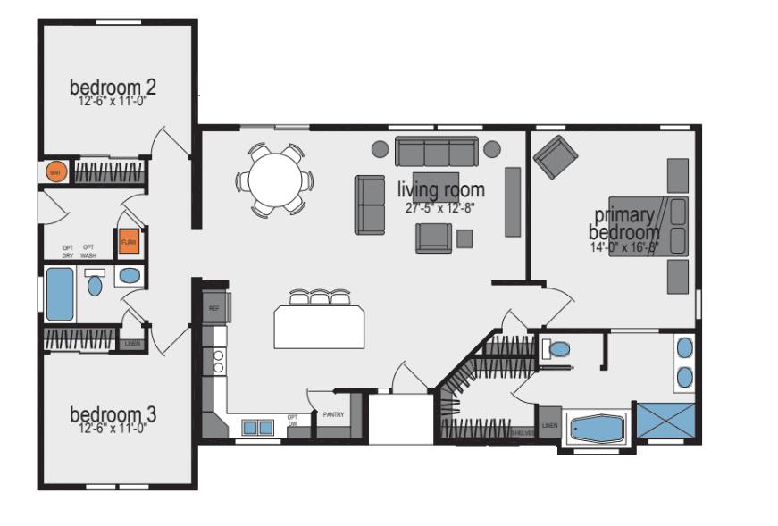 Sunset ridge-k576g floor plan and hero home features