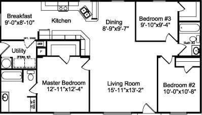 American dream 28483b floor plan home features