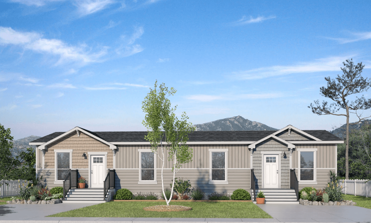 The glacier elevation, exterior, and hero home features