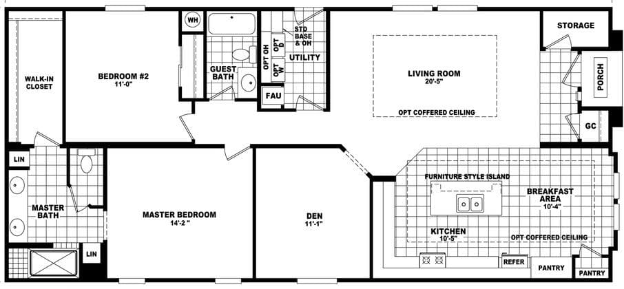 Catalina 2859b floor plan home features