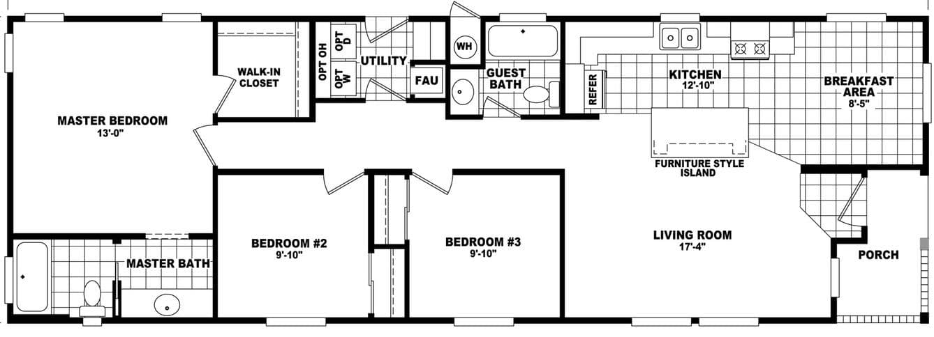 Wide homes 20603b floor plan home features