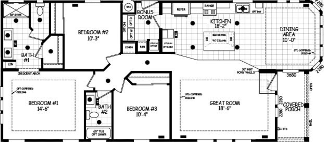 Pacifica 28593a floor plan home features