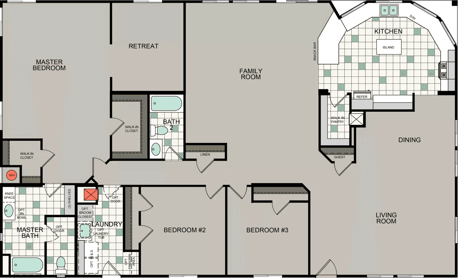 Bd 45 floor plan home features