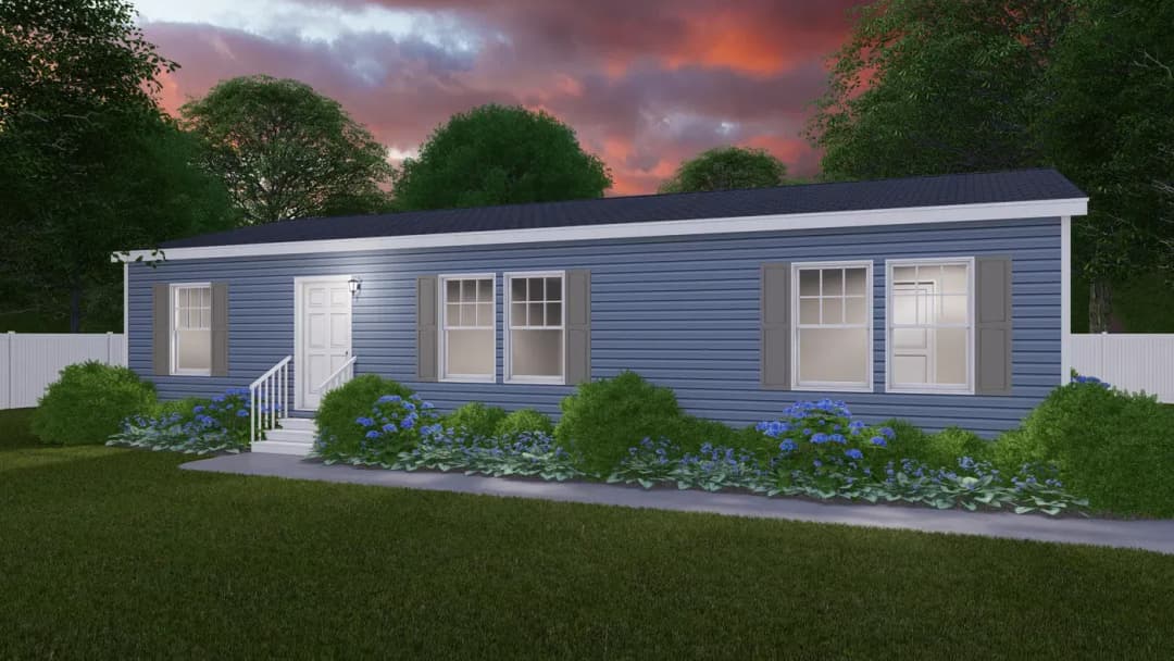 Spring meadow elevation and exterior home features