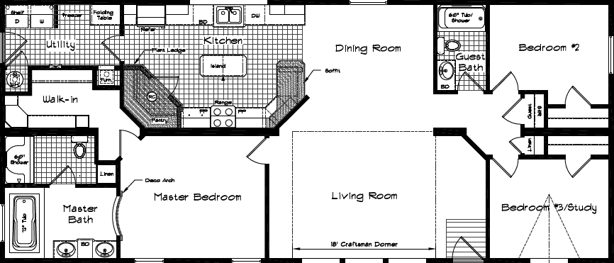 Grand manor 6001 floor plan home features