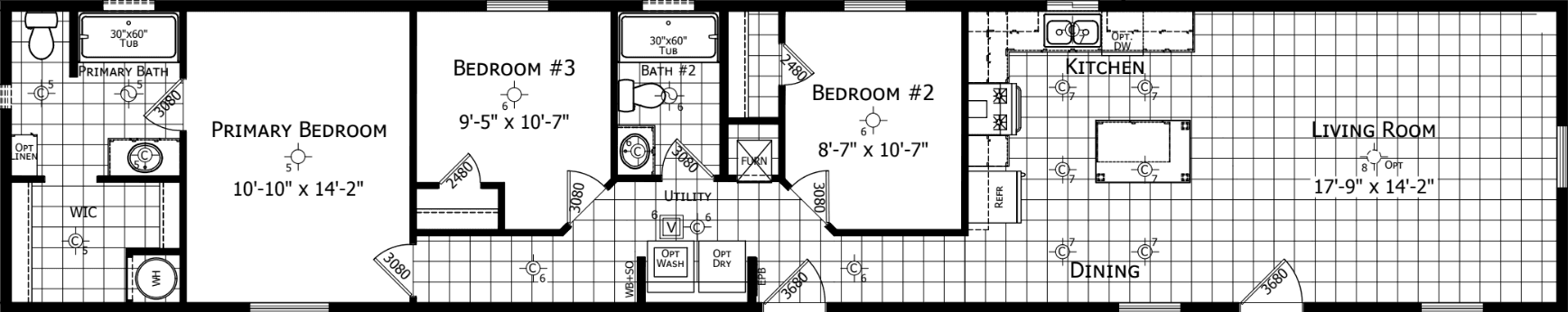 Winchester 1676h32a6g floor plan home features