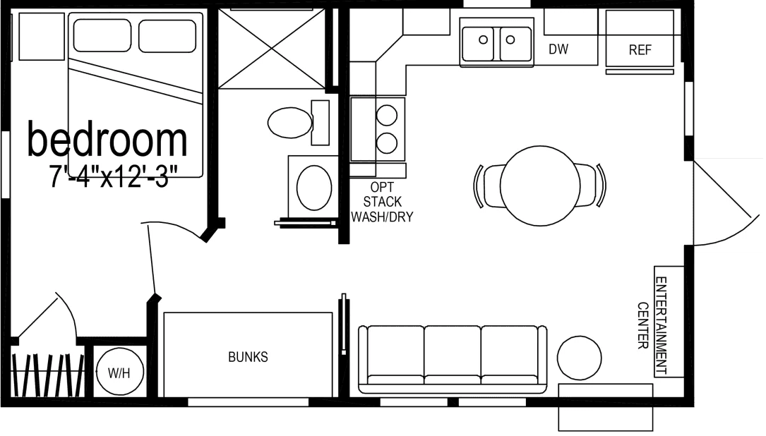 Shore park d803 floor plan home features