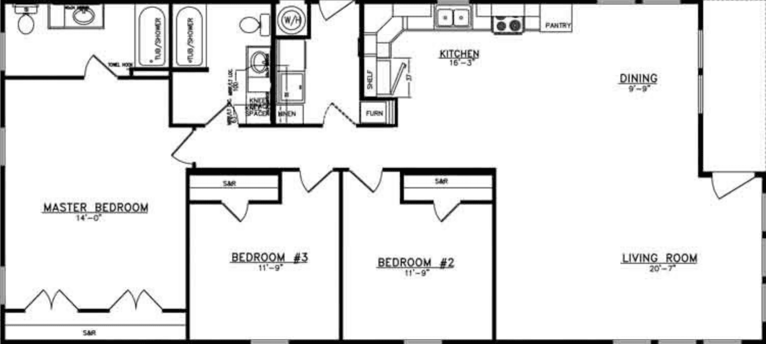 California floor plan home features