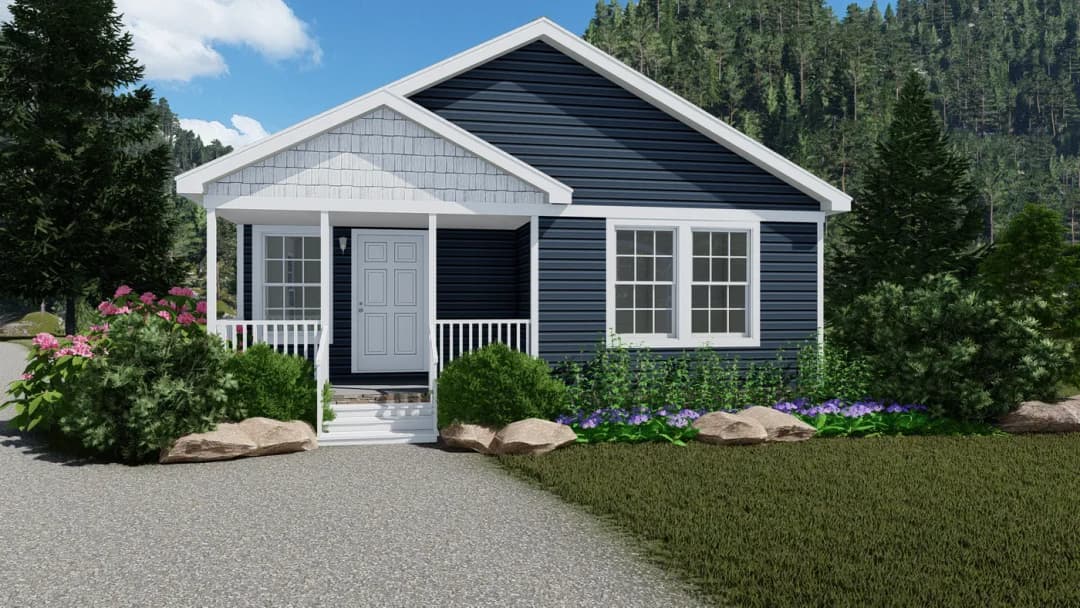 Scenic meadow view elite hero, elevation, and exterior home features