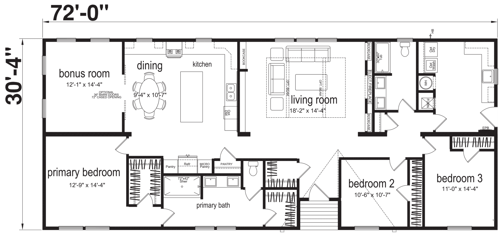 Delta floor plan home features