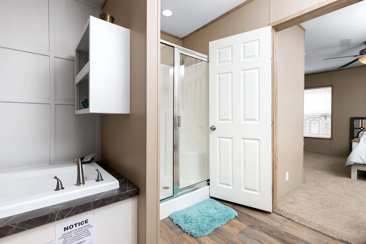 Farmhouse flex bathroom home features