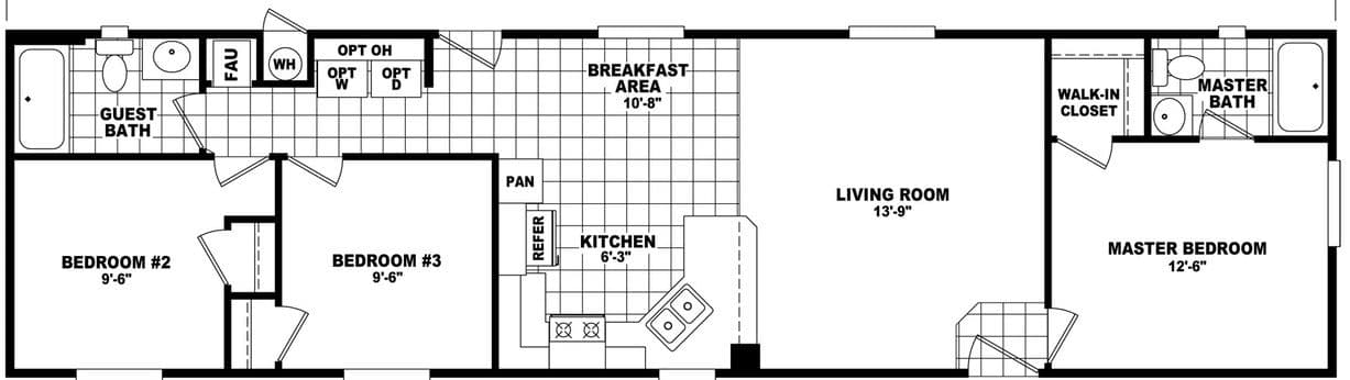 Economy plus 16603b floor plan home features