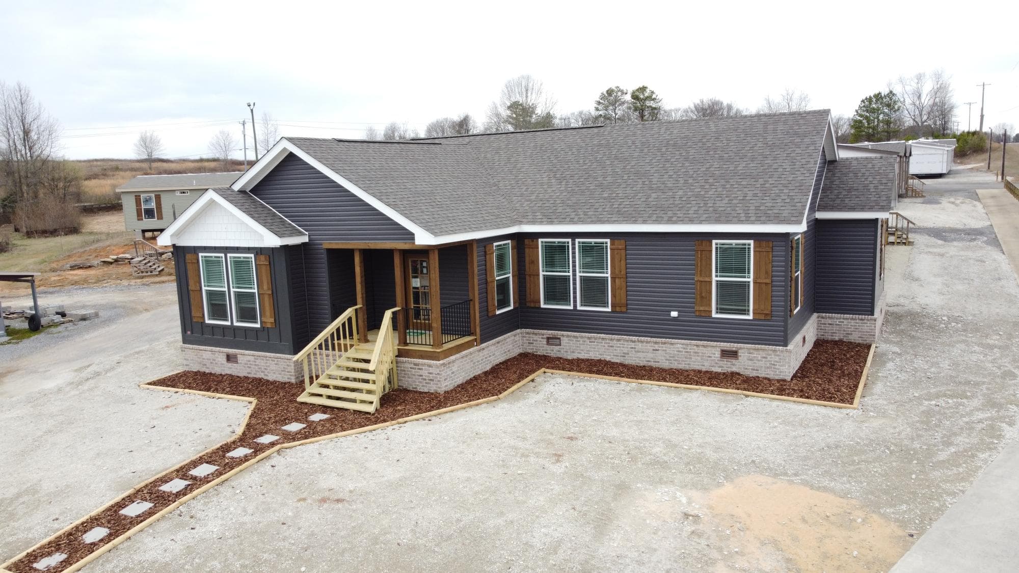 The woodside hero, elevation, and exterior home features