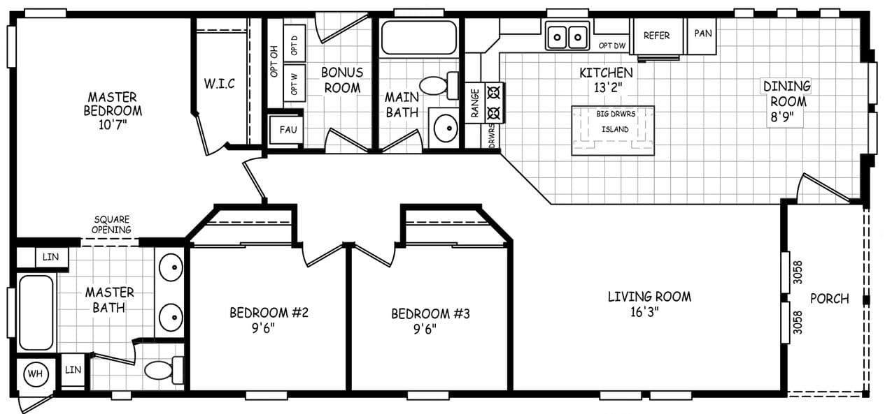 Sedona ridge 24523a hero and floor plan home features