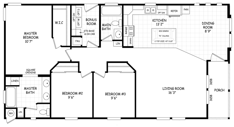 Sedona ridge 28523a hero and floor plan home features