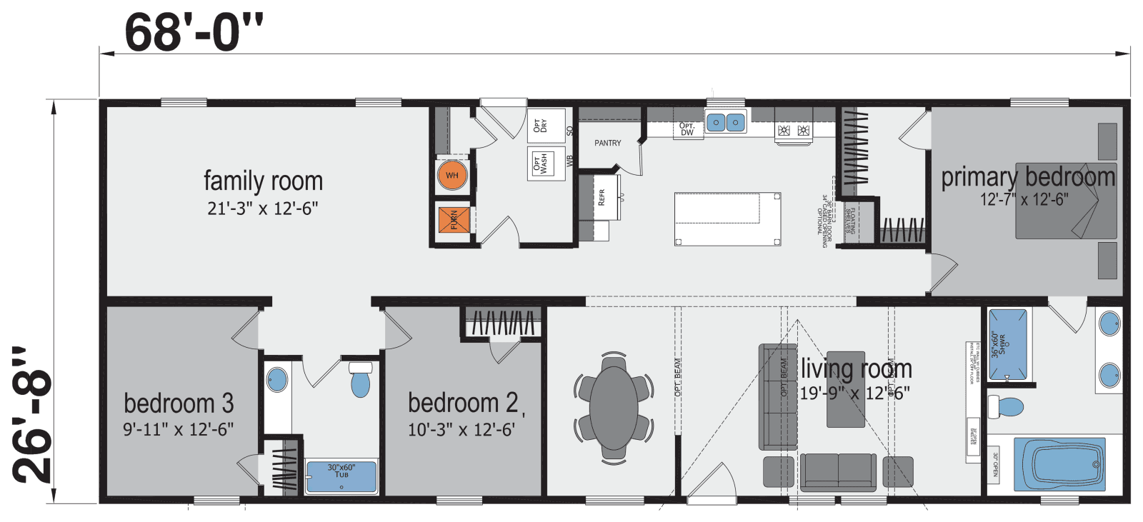 Cornerstone floor plan home features