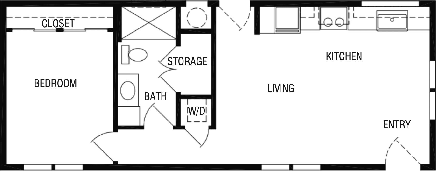 The piedmont (34') floor plan cropped home features