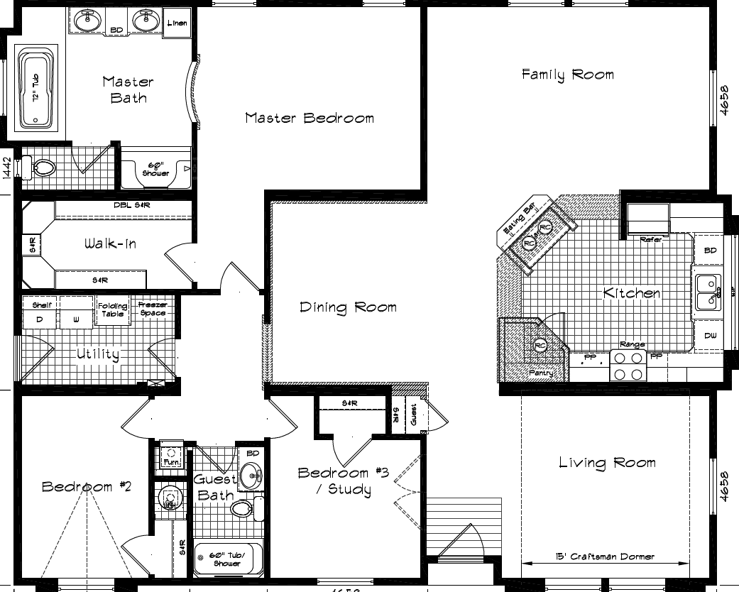 Grand manor 6003 floor plan home features