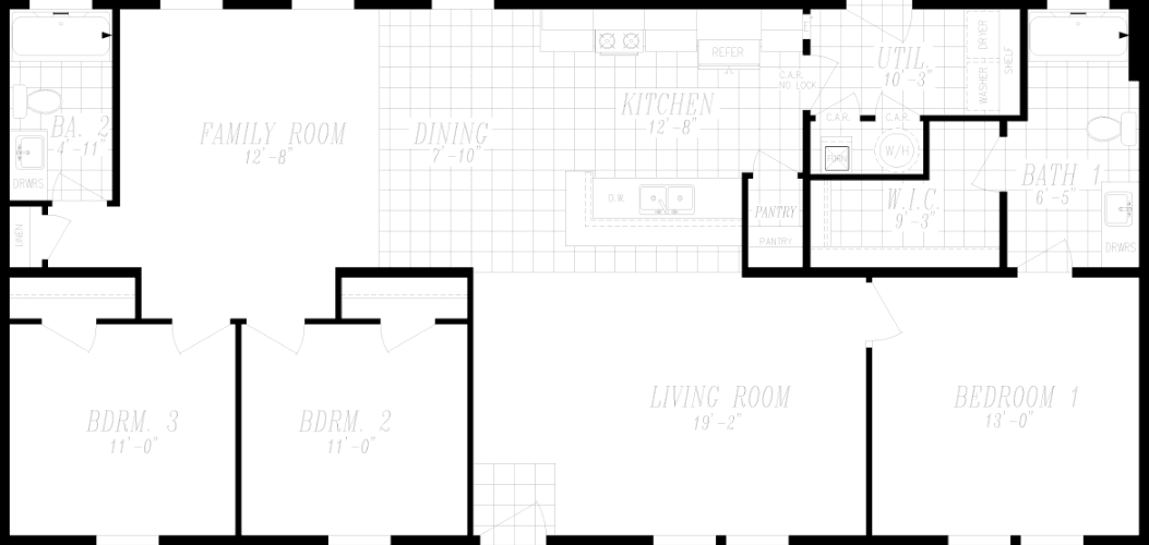 Columbia river multi-section 2033 floor plan home features