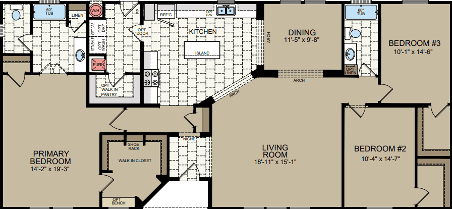 Cavalier floor plan home features