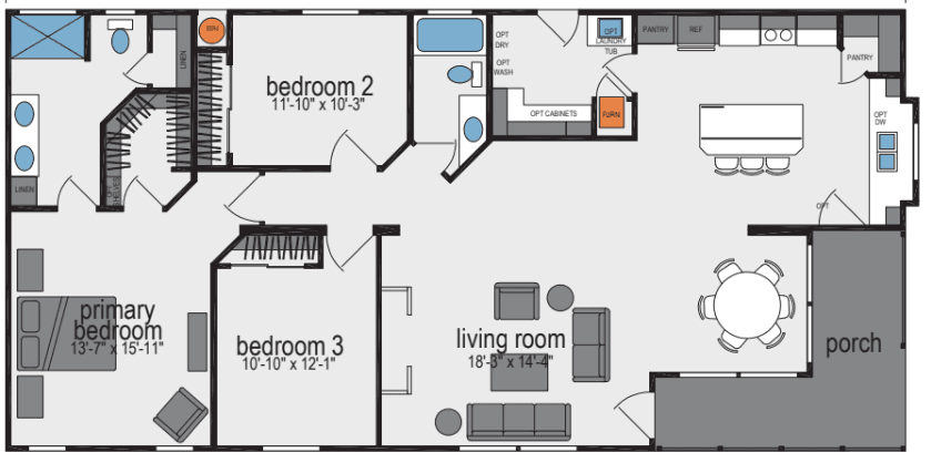 Sunset ridge-k900g floor plan home features