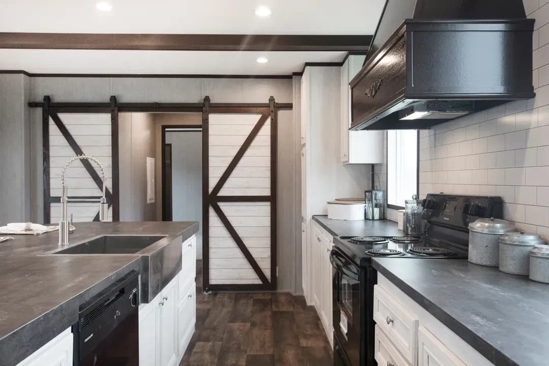 The seaside 2 kitchen home features