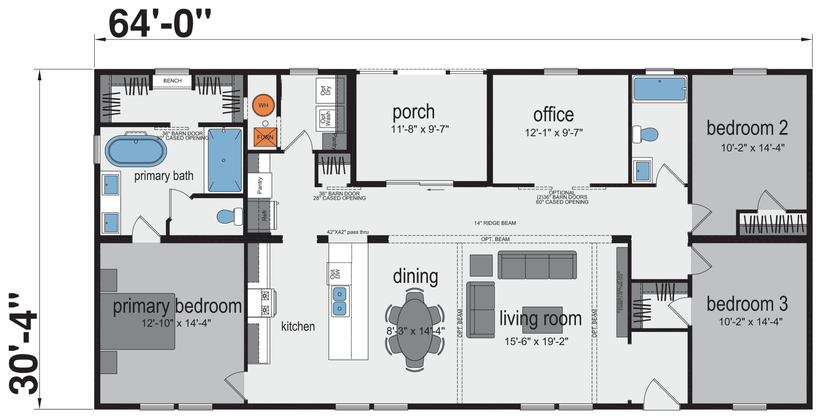 Paris floor plan home features