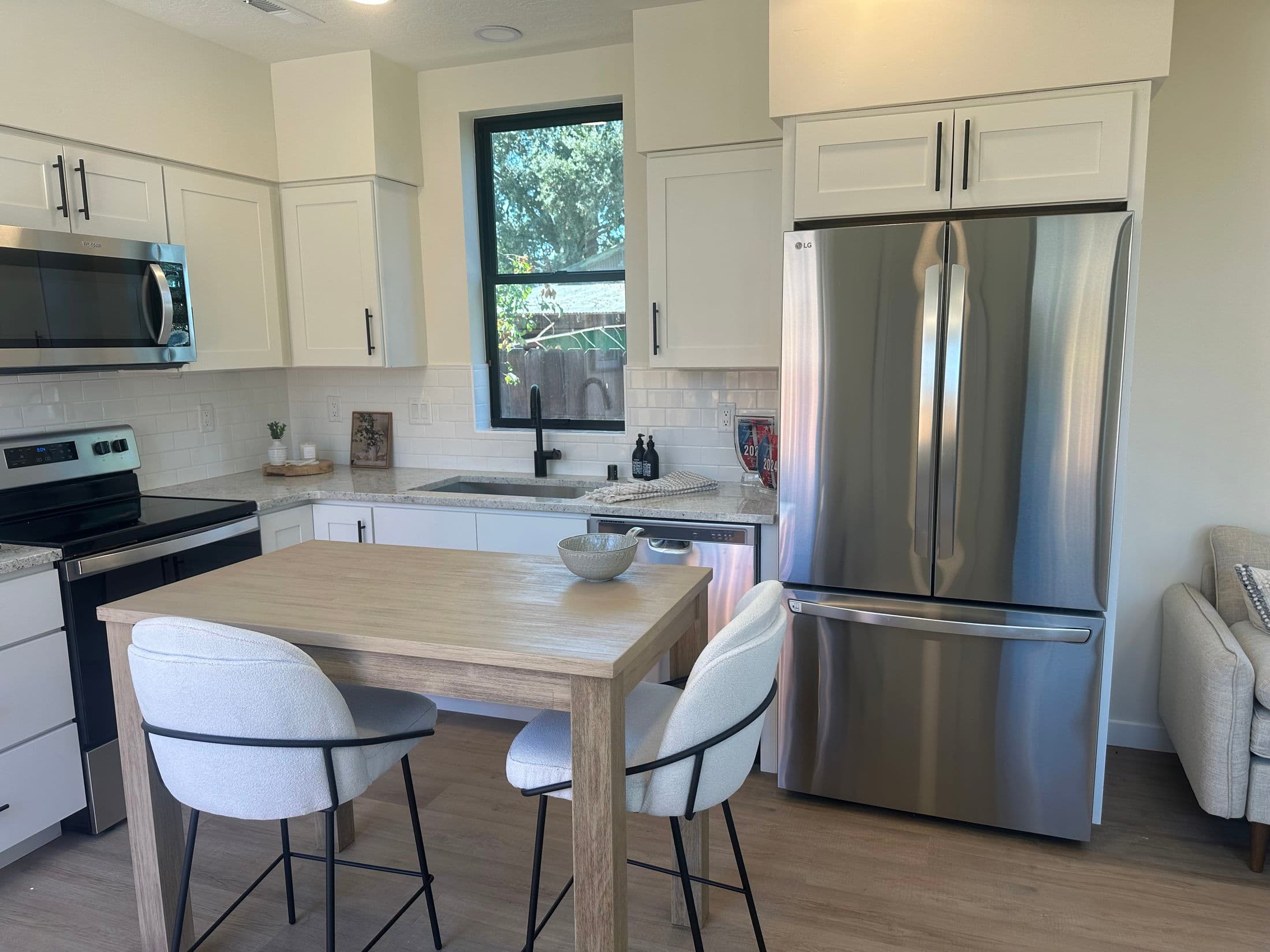 The communal kitchen home features