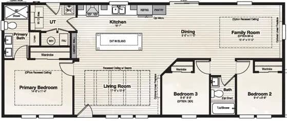 Coronado 2458c floor plan home features