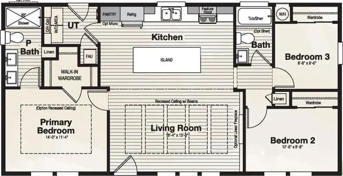 Coronado 2446a floor plan home features