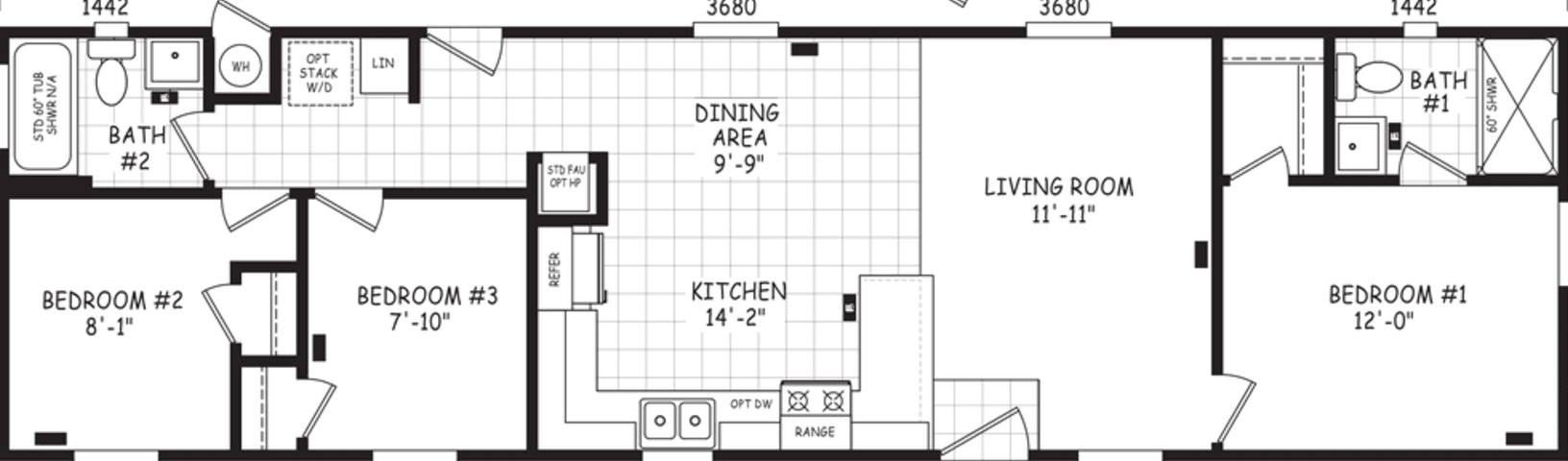 Encore 16563a floor plan home features