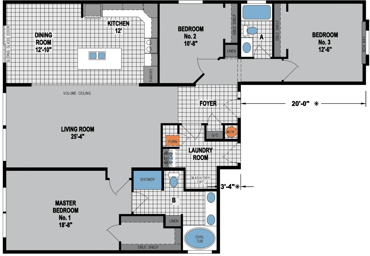 Westridge 1492ct floor plan home features