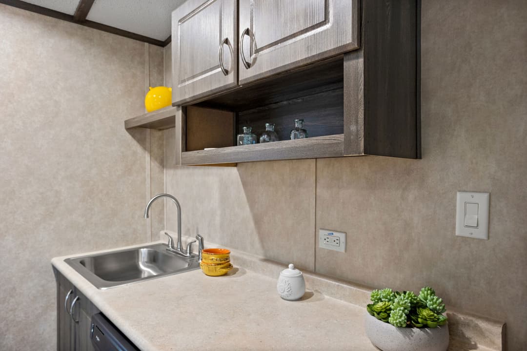 Tiny home 12×36-11fla kitchen home features