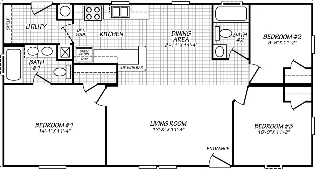 Canyon lake 24443x floor plan home features