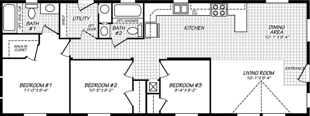 Evergreen 20523f floor plan home features