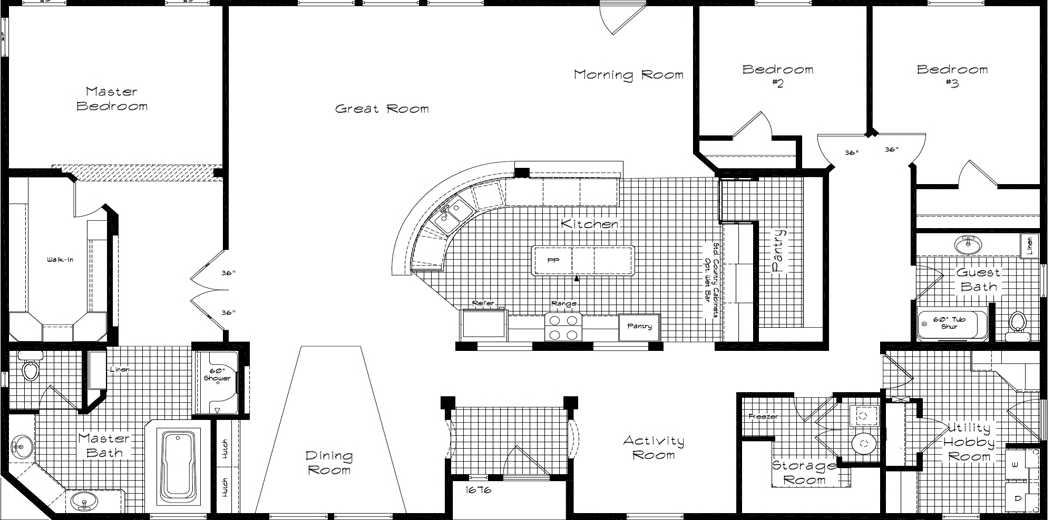 Pinehurst 2510-2 floor plan home features